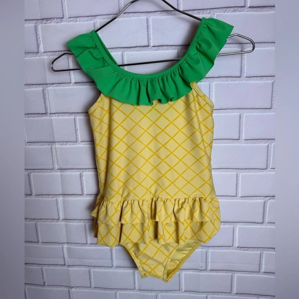 Gymboree Yellow Swimsuit with Green Accents/girls size 8
